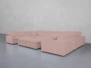 9-Seat Modular U-Sectional with Double Ottoman (Thin Arms)
