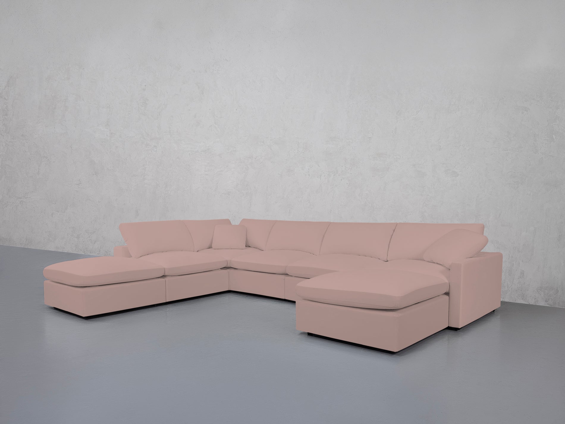 7-Seat Modular Chaise Corner Lounger Sectional (Thin Arms)
