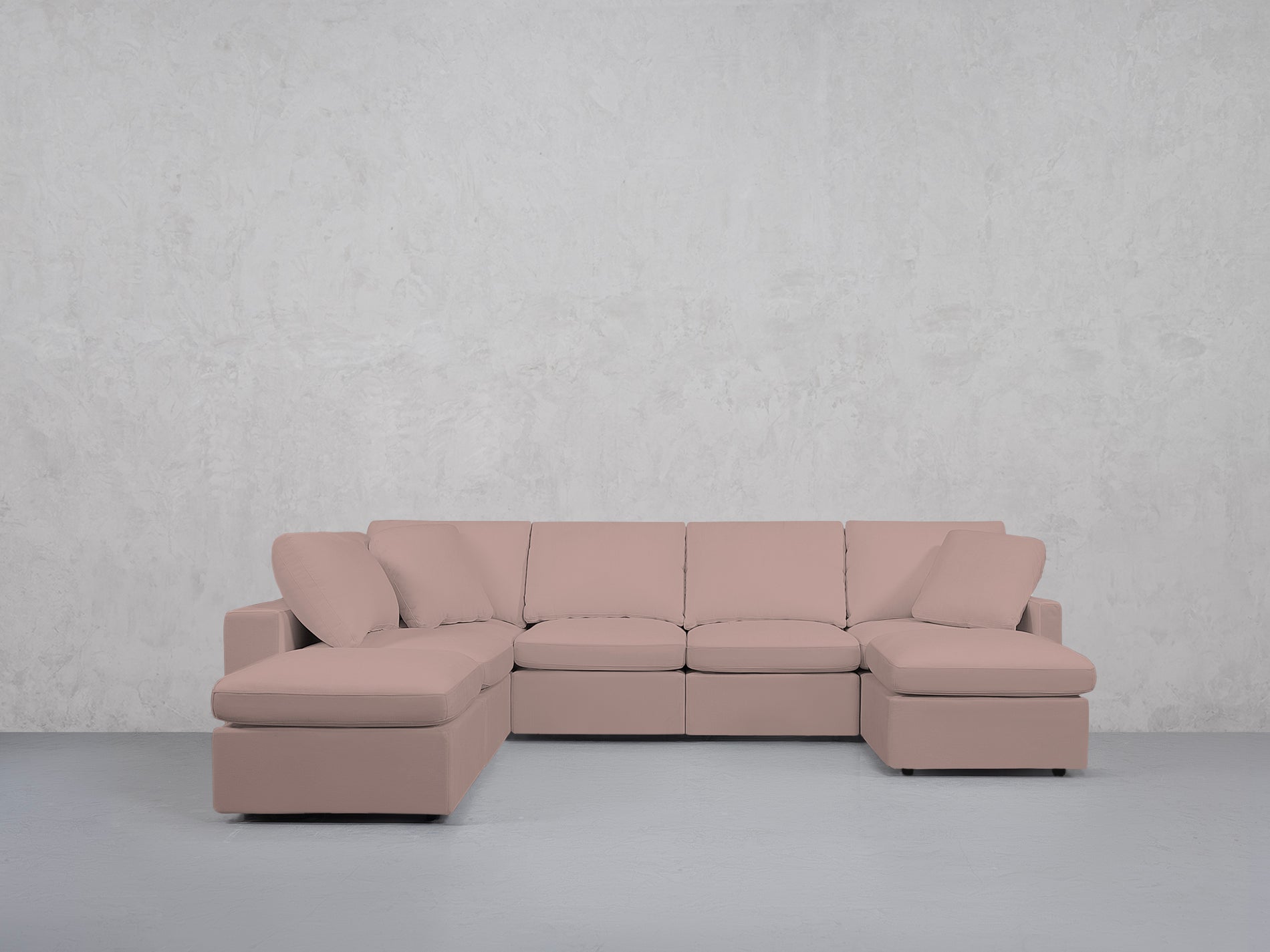 7-Seat Modular Chaise Corner Lounger Sectional (Thin Arms)