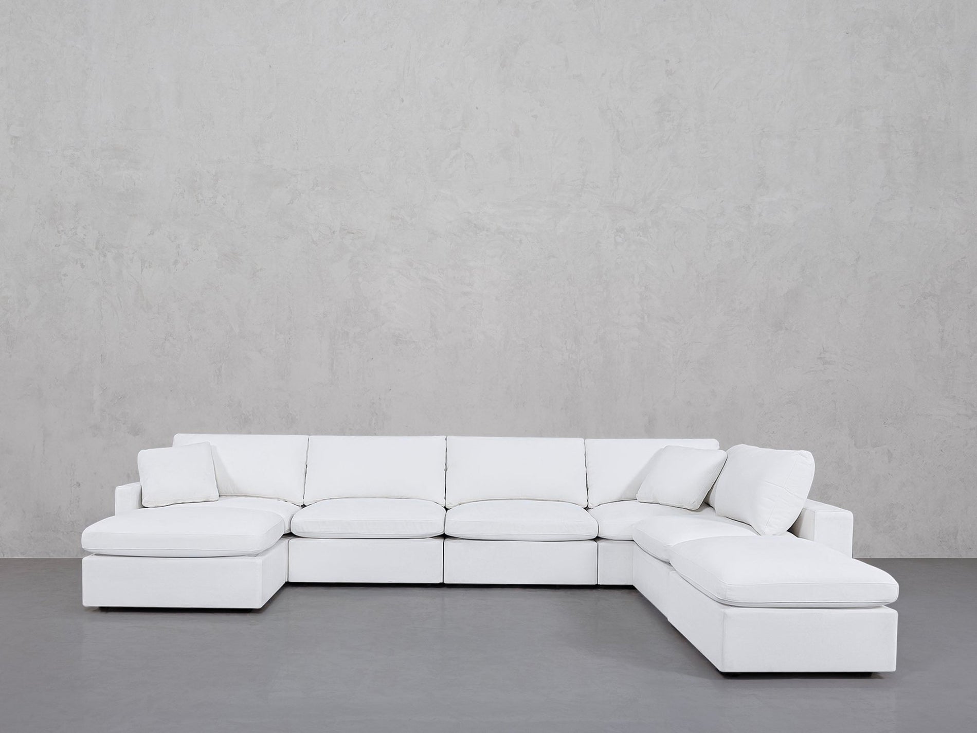7-Seat Modular Chaise Corner Right Lounger Sectional (Thin Arm)