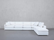 6-Seat Modular Corner Right Lounger Sectional (Thin Arms)