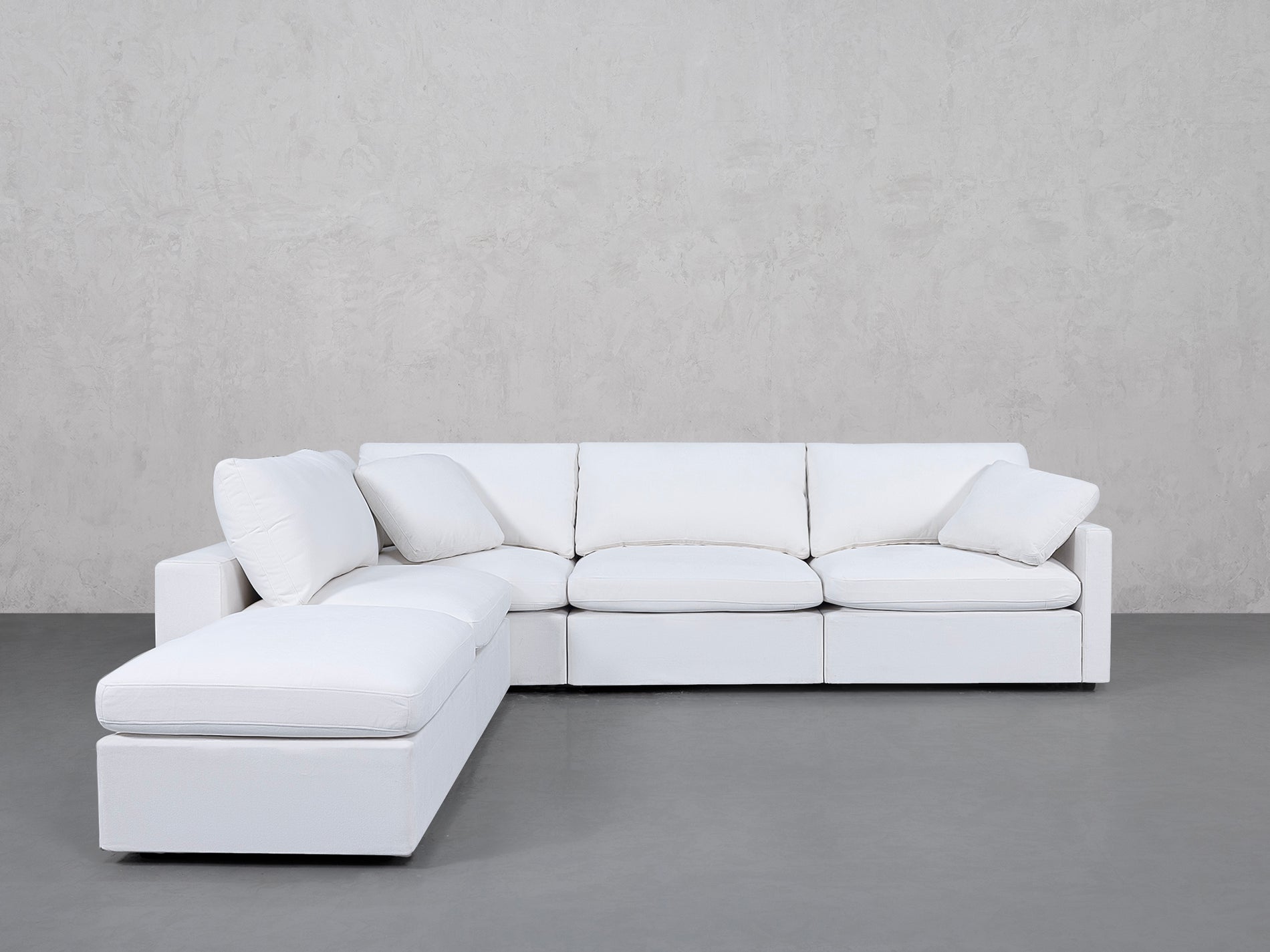 5-Seat Modular Corner Lounger Sectional (Thin Arms)