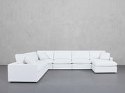 7-Seat Modular Chaise Corner Sectional (Thin Arms)