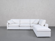 5-Seat Modular Corner Right Lounger Sectional (Thin Arms)