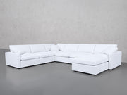 7-Seat Modular Chaise Corner Sectional (Thin Arms)