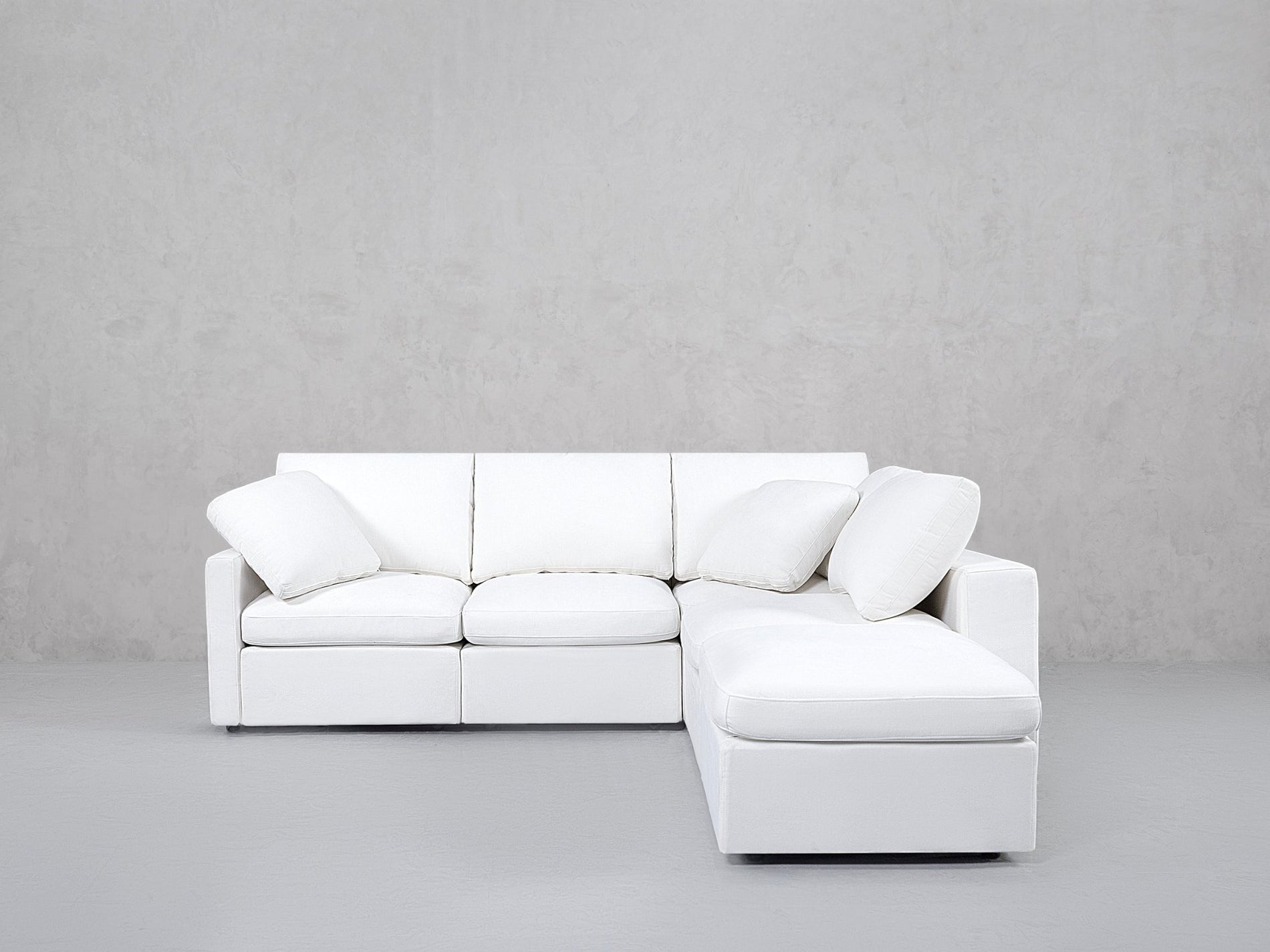 5-Seat Modular Corner Right Lounger Sectional (Thin Arms)