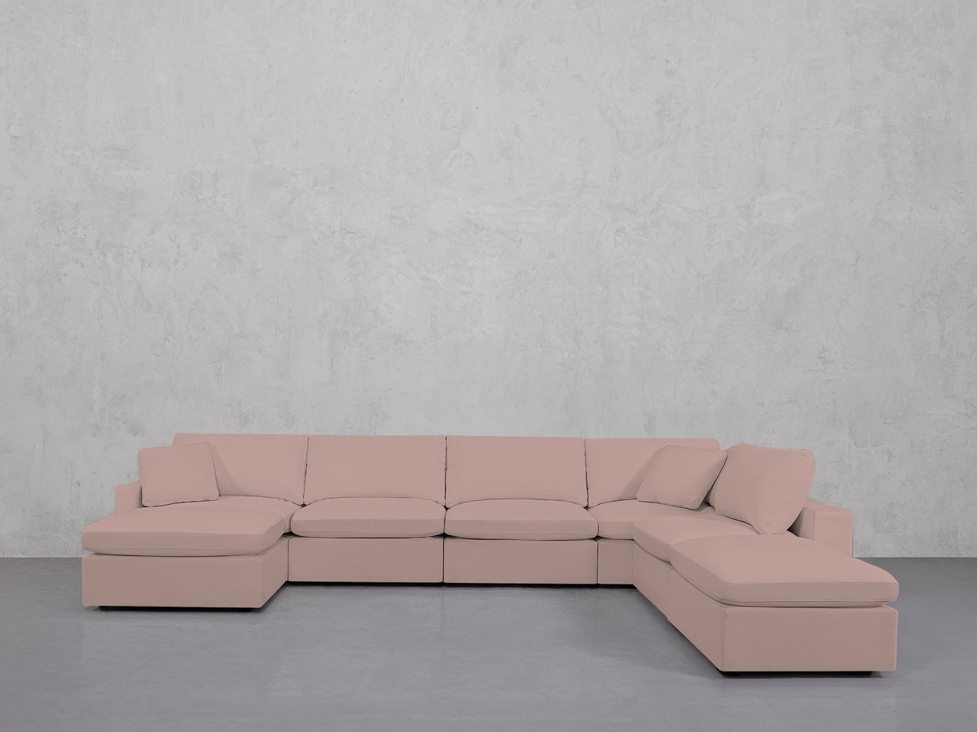 7-Seat Modular Chaise Corner Right Lounger Sectional (Thin Arm)