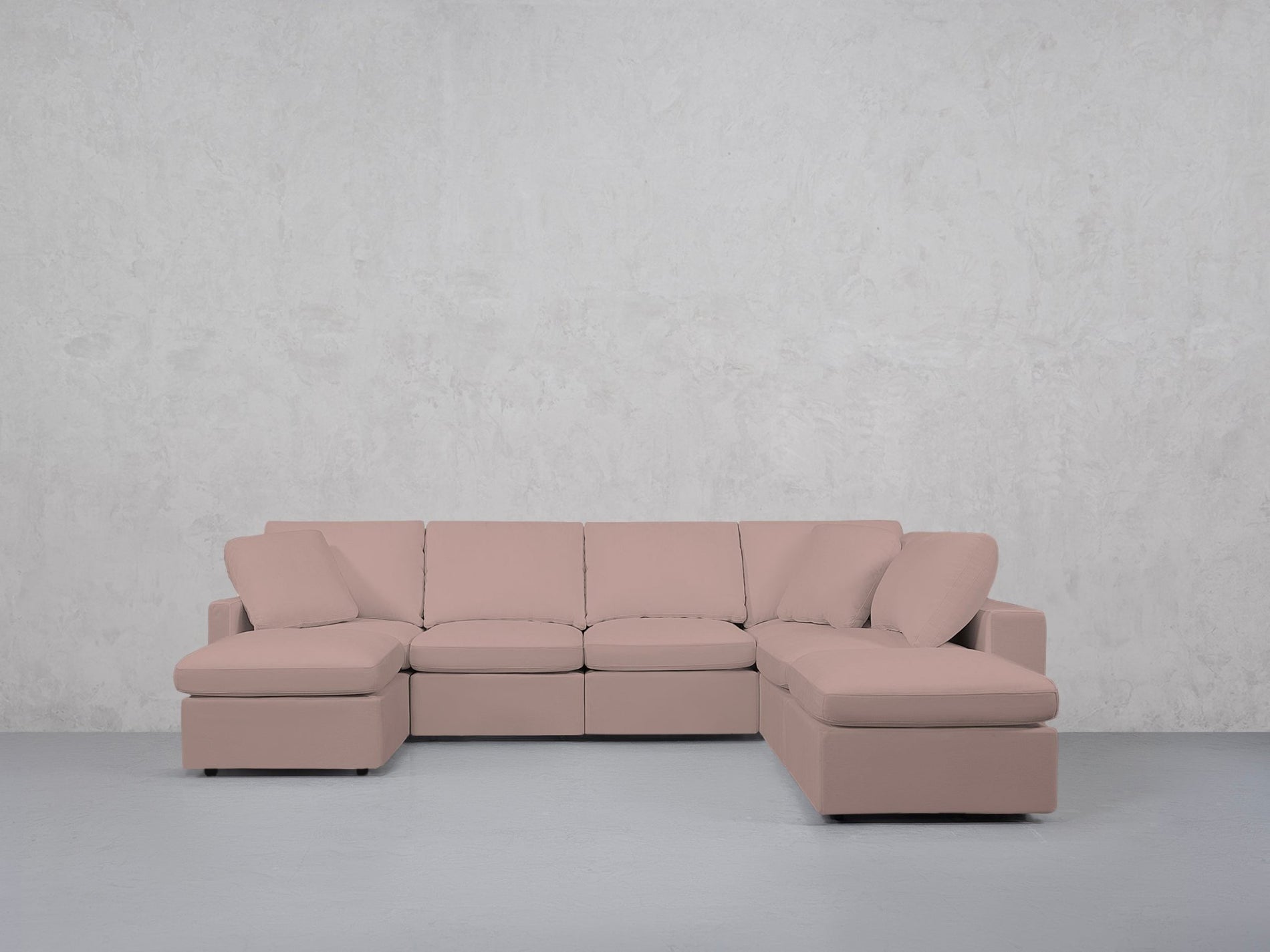 7-Seat Modular Chaise Corner Right Lounger Sectional (Thin Arm)