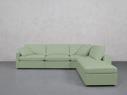 5-Seat Modular Corner Right Lounger Sectional (Thin Arms)