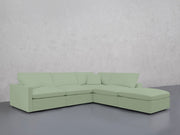 5-Seat Modular Corner Right Lounger Sectional (Thin Arms)