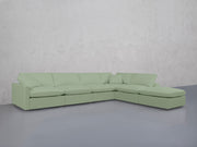 6-Seat Modular Corner Right Lounger Sectional (Thin Arms)