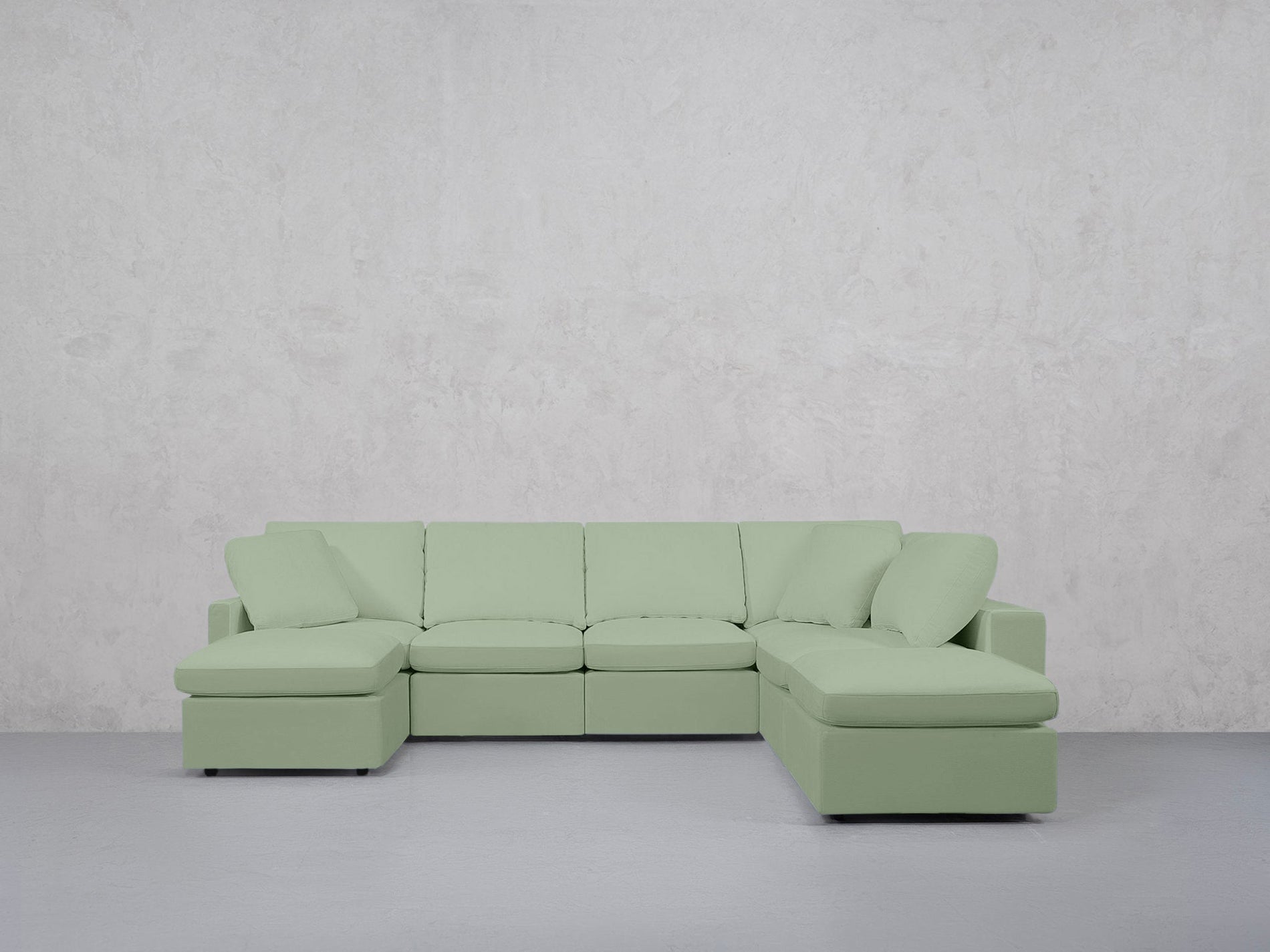 7-Seat Modular Chaise Corner Right Lounger Sectional (Thin Arm)