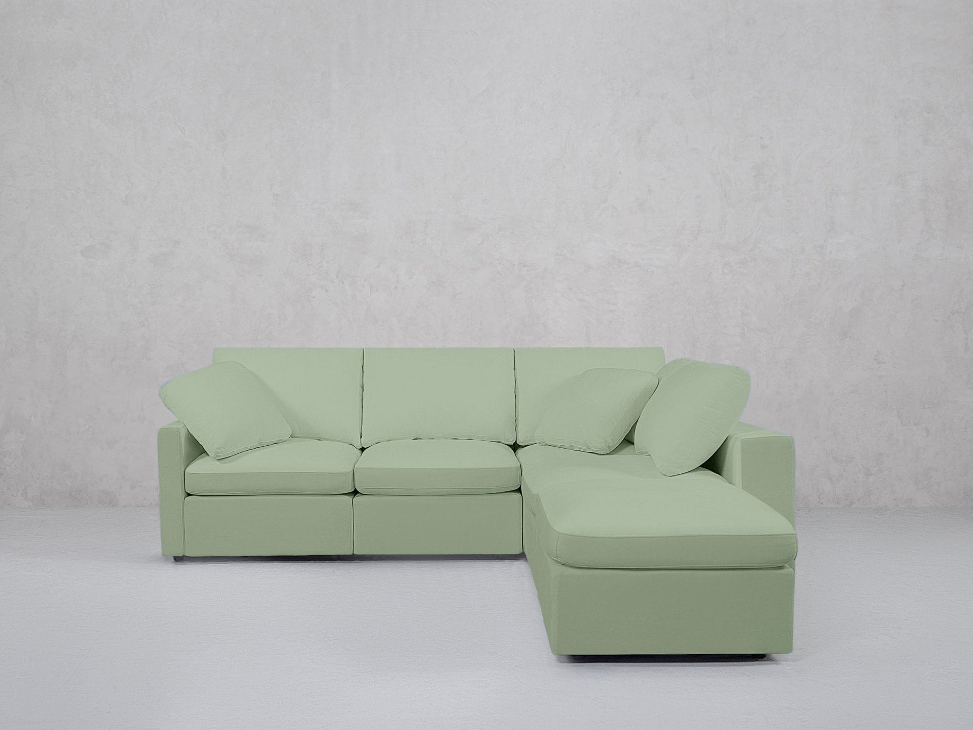 5-Seat Modular Corner Right Lounger Sectional (Thin Arms)