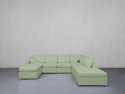 7-Seat Modular Chaise Corner Right Lounger Sectional (Thin Arm)