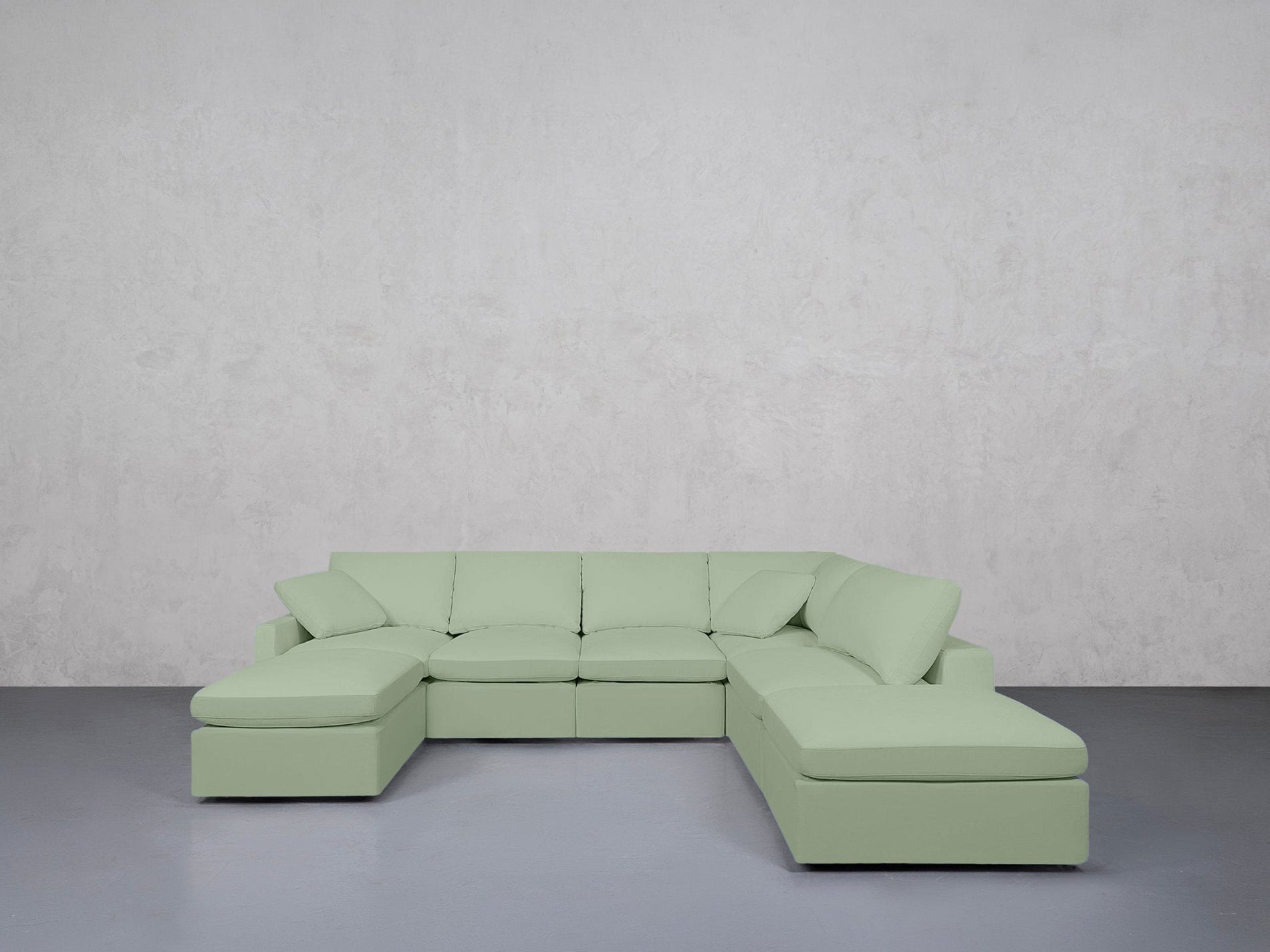 7-Seat Modular Chaise Corner Right Lounger Sectional (Thin Arm)