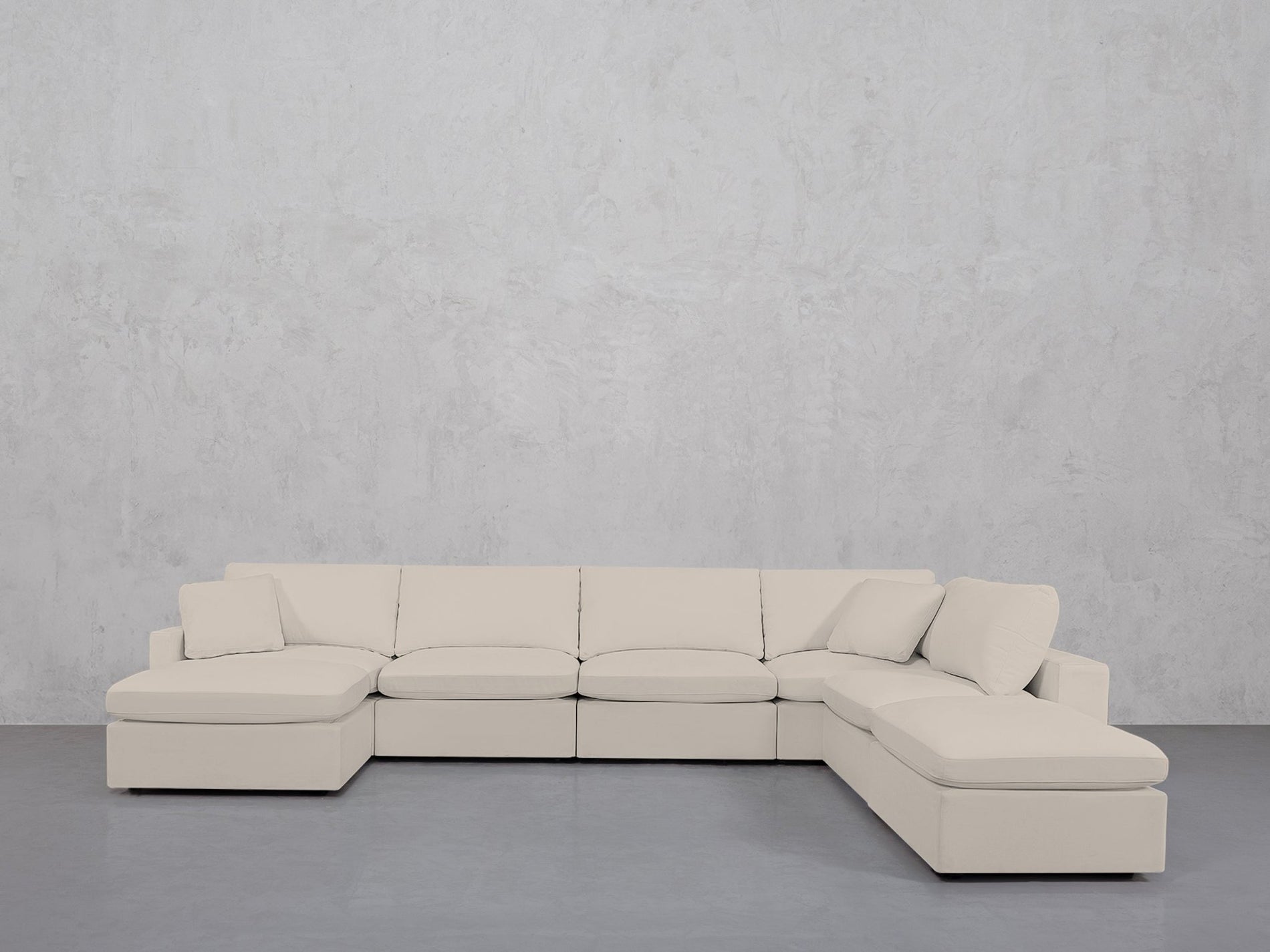 7-Seat Modular Chaise Corner Right Lounger Sectional (Thin Arm)