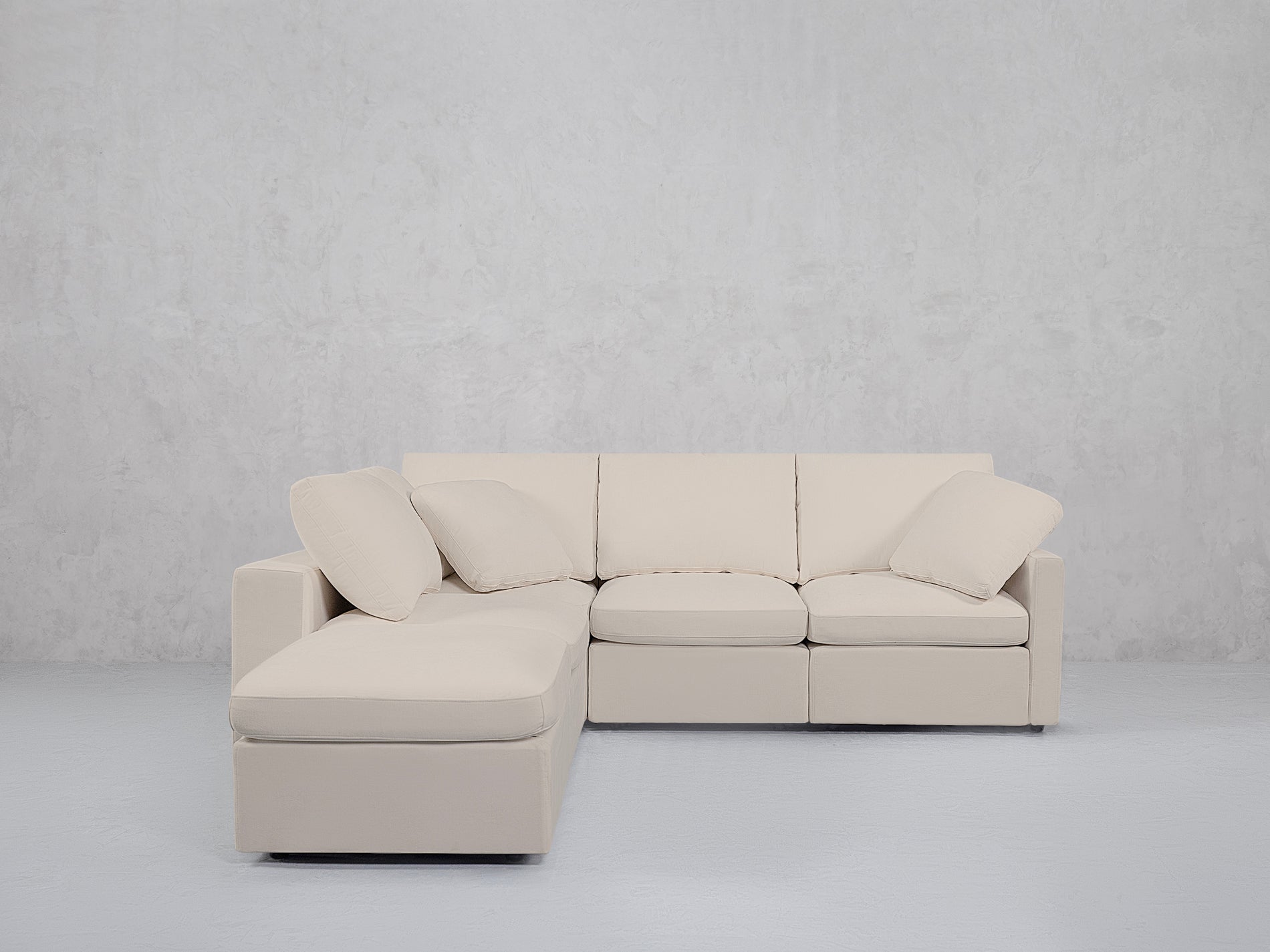 5-Seat Modular Corner Lounger Sectional (Thin Arms)