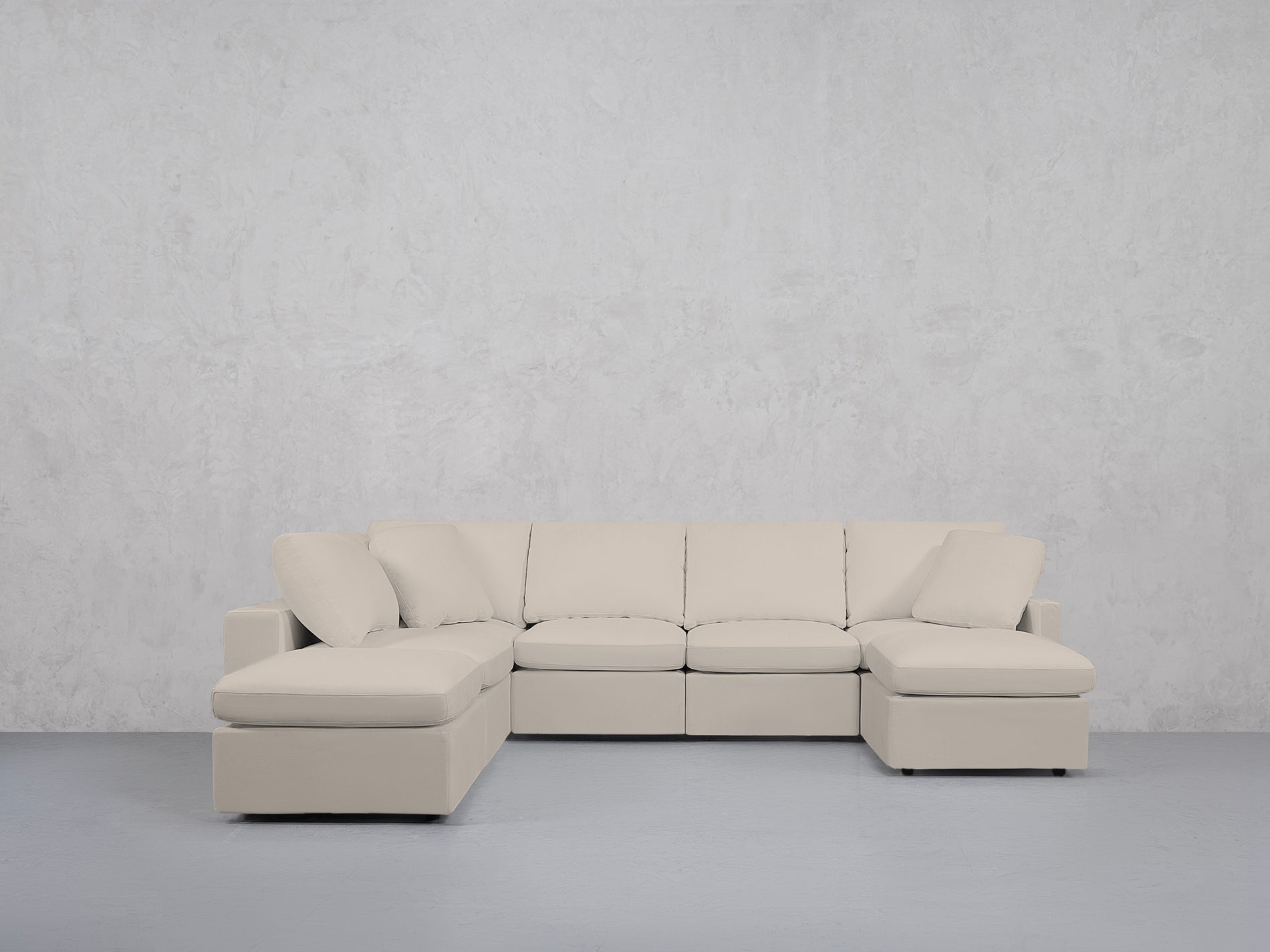 7-Seat Modular Chaise Corner Lounger Sectional (Thin Arms)
