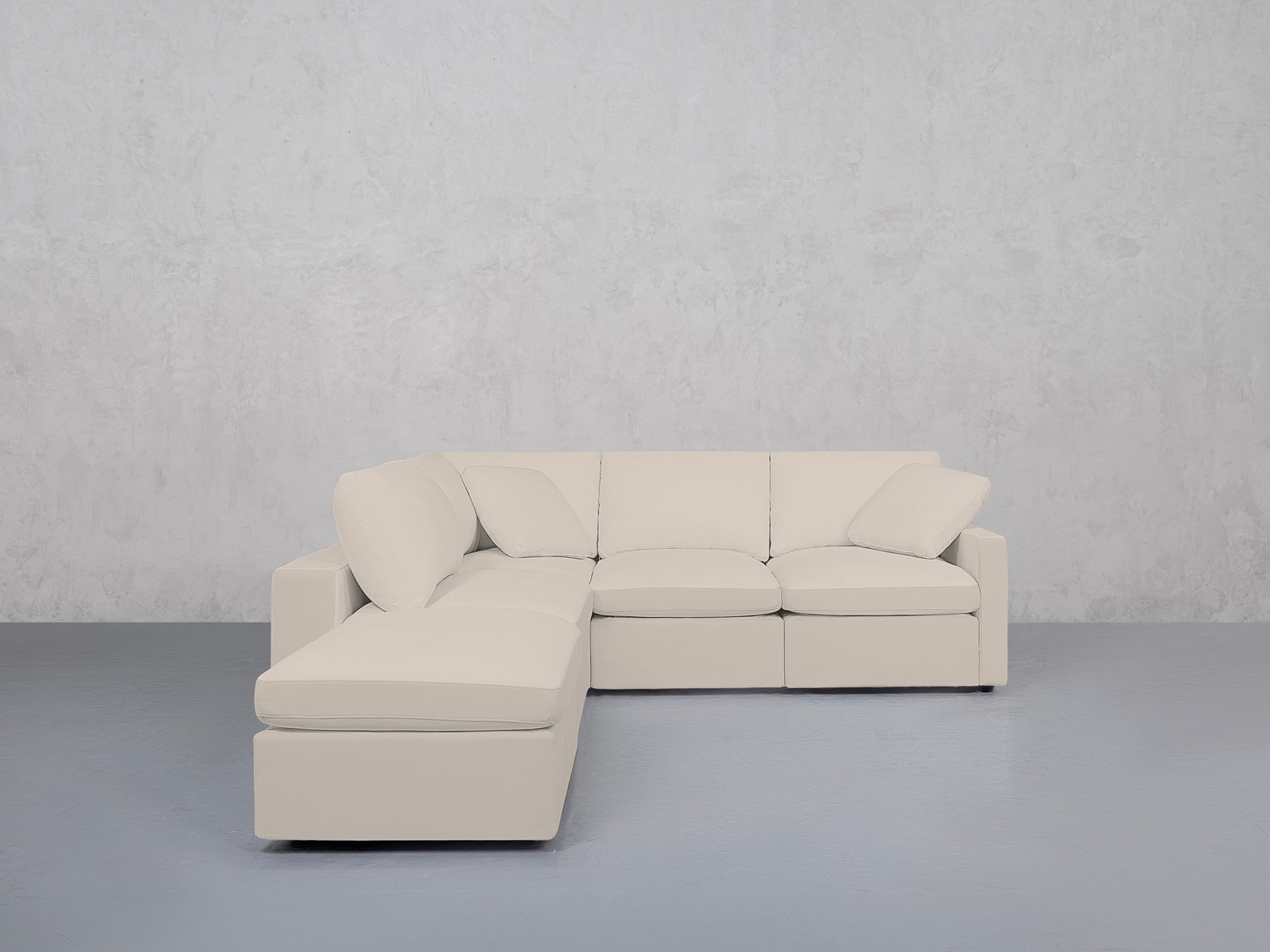 5-Seat Modular Corner Lounger Sectional (Thin Arms)