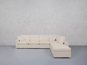 6-Seat Modular Corner Right Lounger Sectional (Thin Arms)