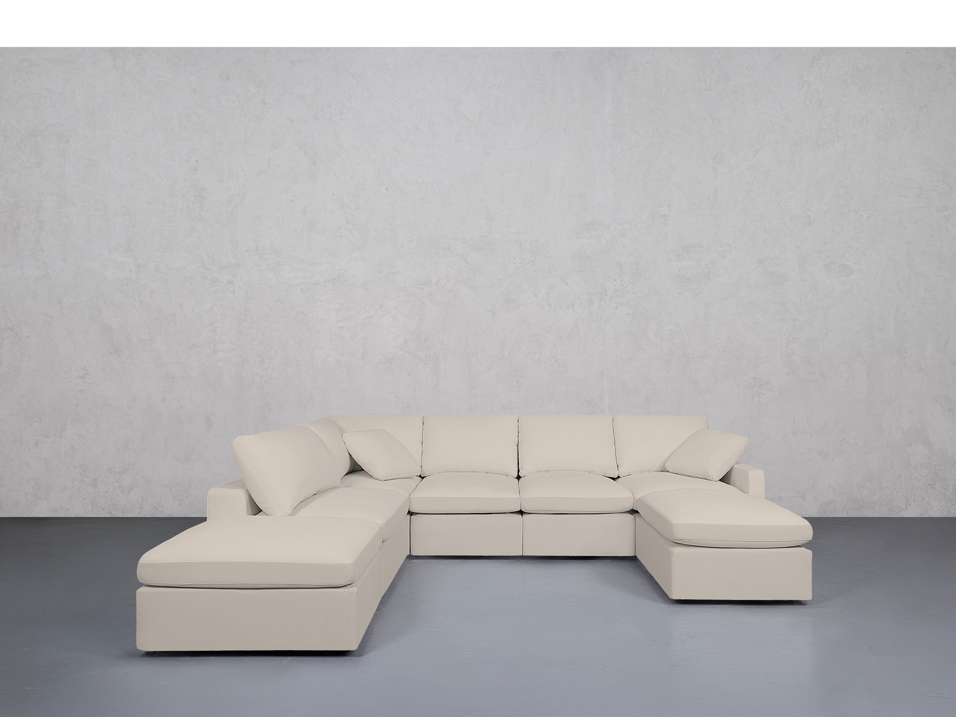 7-Seat Modular Chaise Corner Lounger Sectional (Thin Arms)