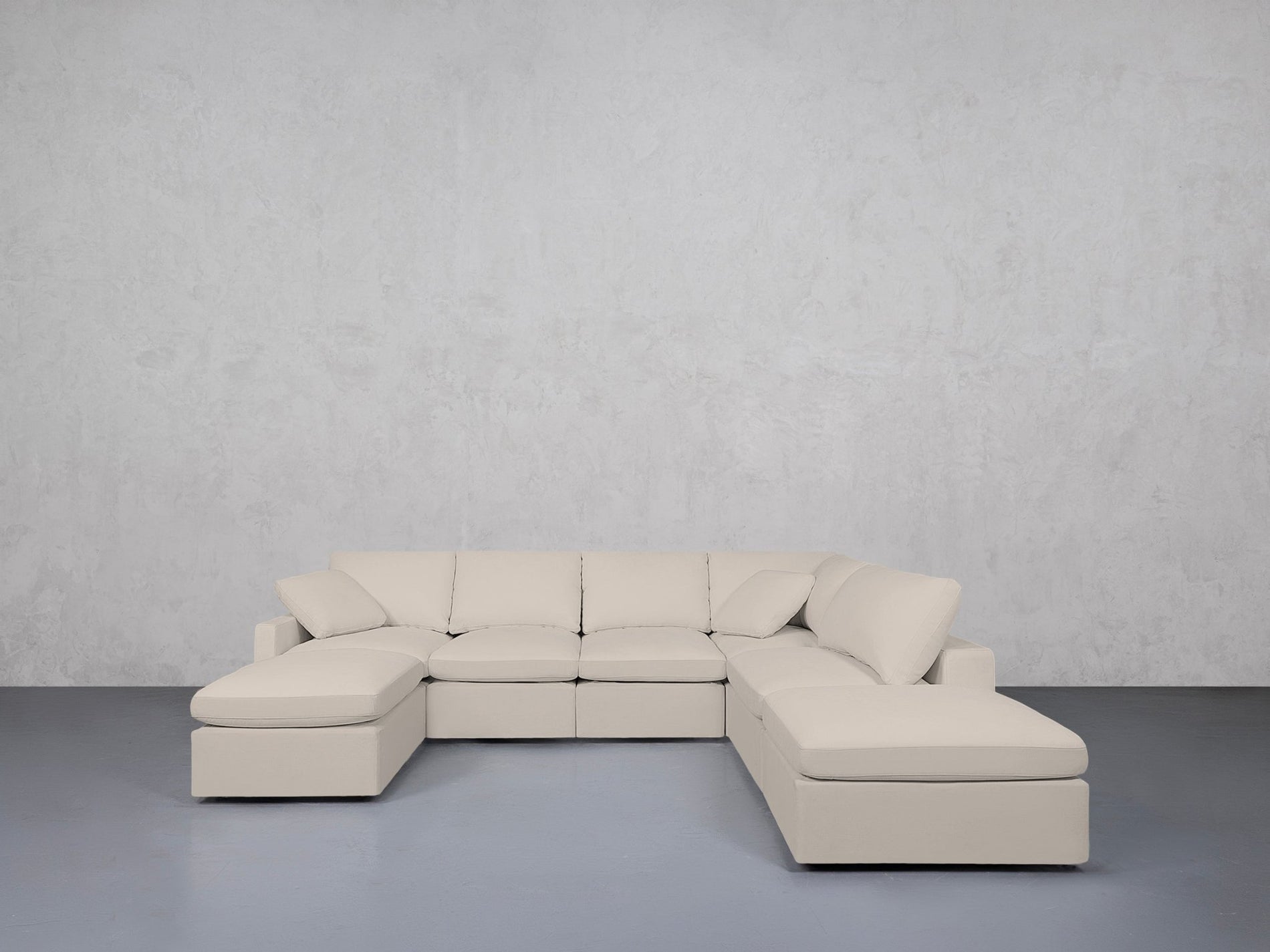 7-Seat Modular Chaise Corner Right Lounger Sectional (Thin Arm)