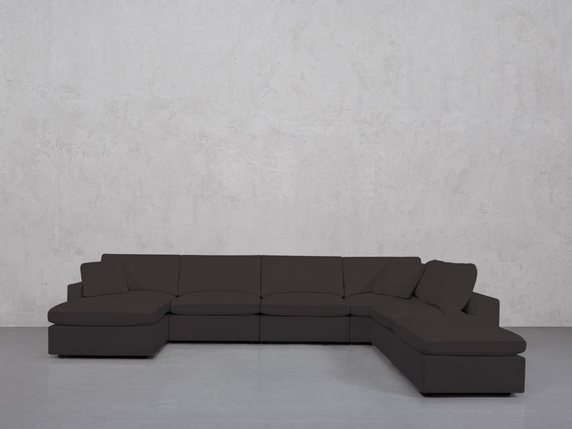 7-Seat Modular Chaise Corner Right Lounger Sectional (Thin Arm)