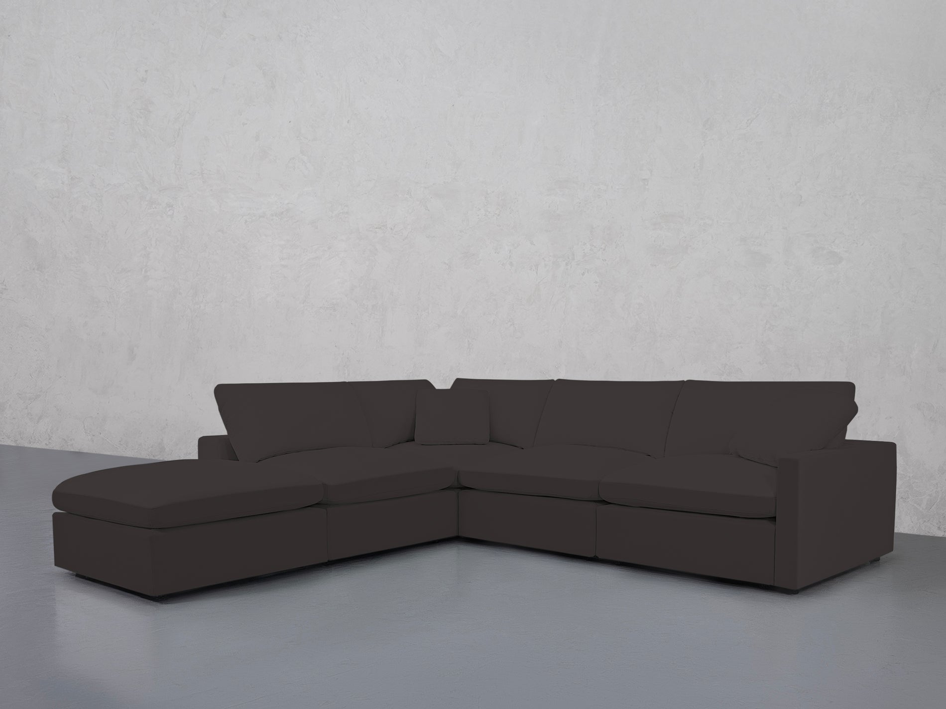 5-Seat Modular Corner Lounger Sectional (Thin Arms)