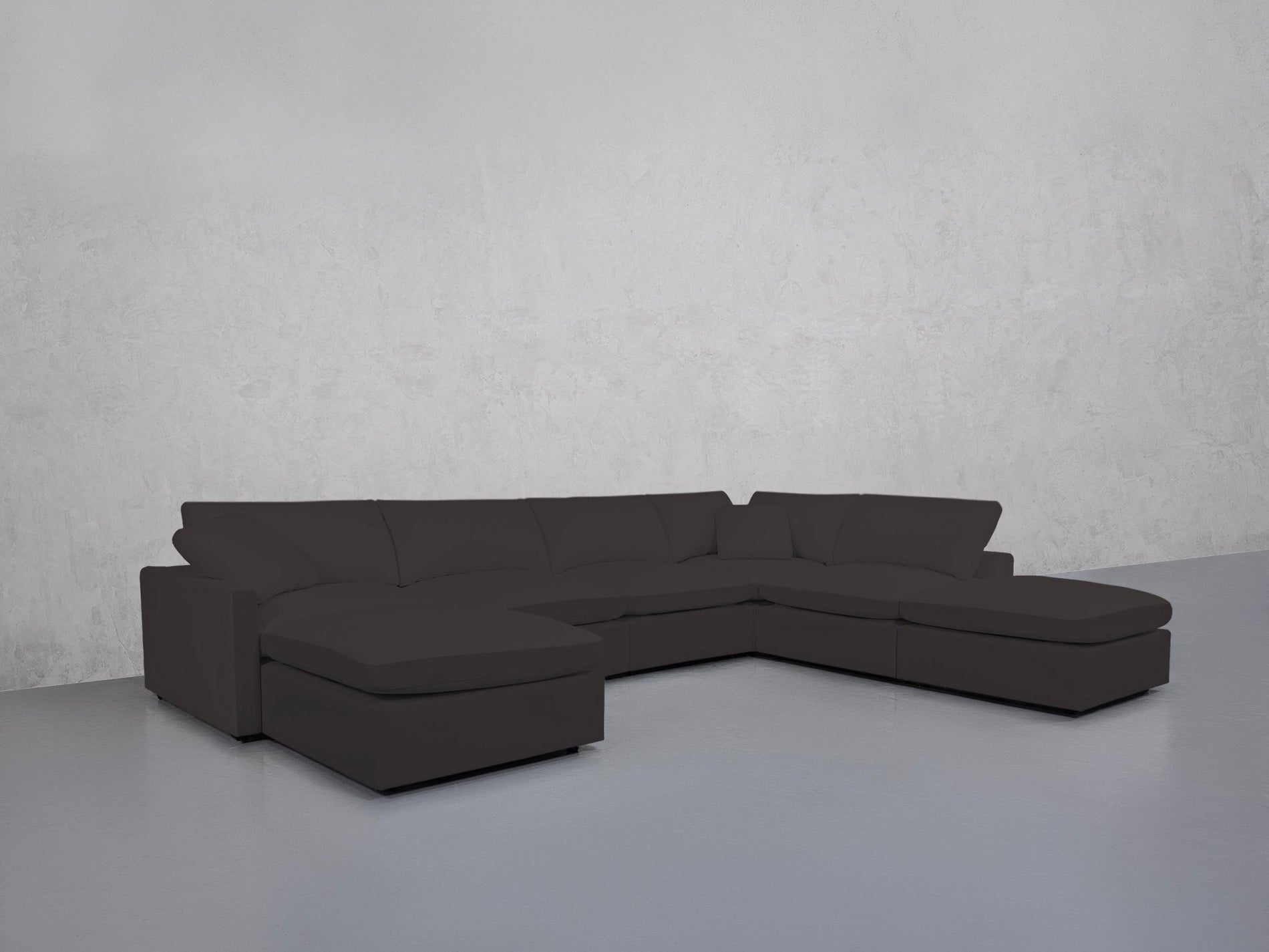 7-Seat Modular Chaise Corner Right Lounger Sectional (Thin Arm)