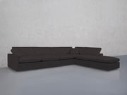 6-Seat Modular Corner Right Lounger Sectional (Thin Arms)
