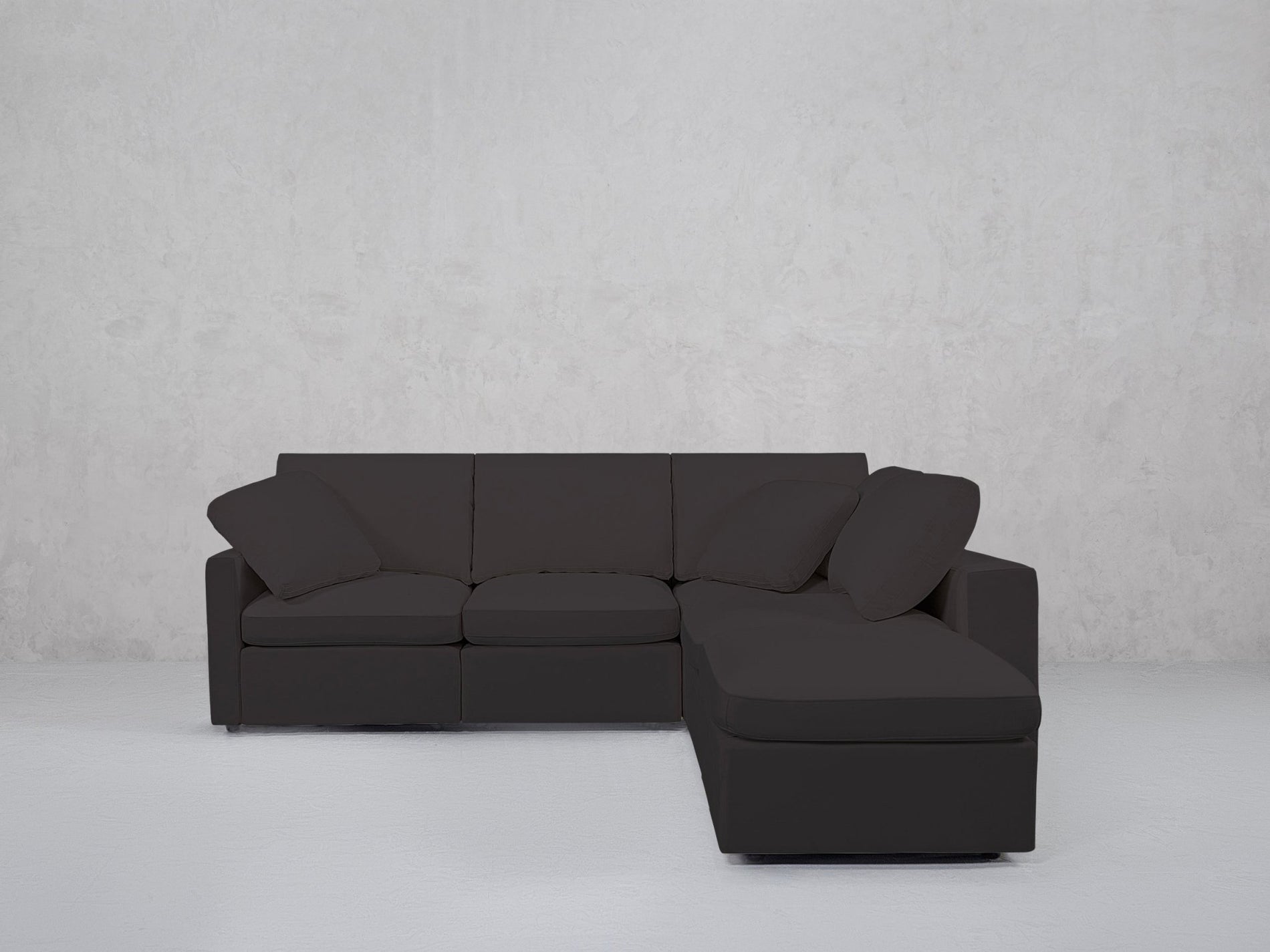 5-Seat Modular Corner Right Lounger Sectional (Thin Arms)