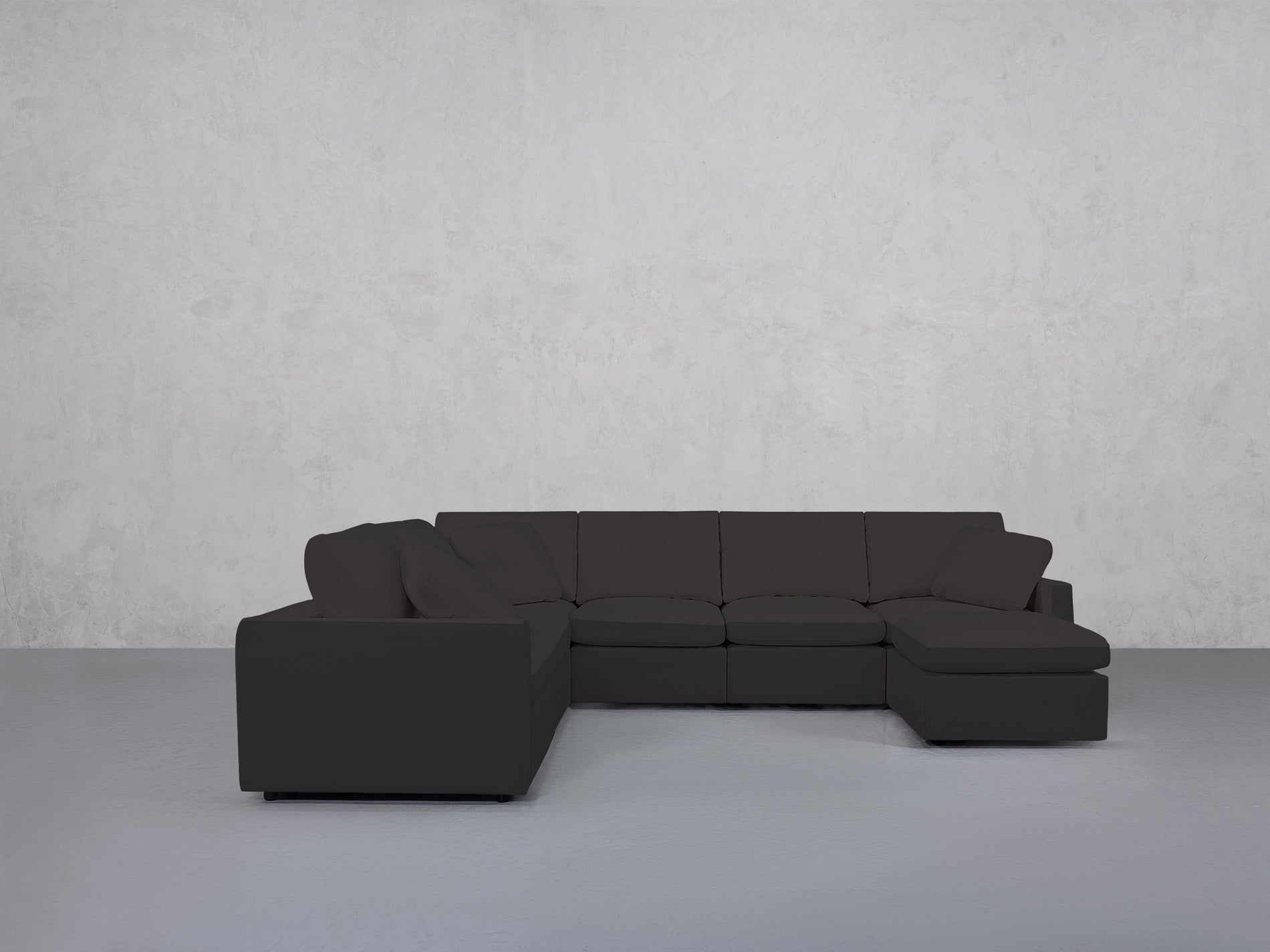 7-Seat Modular Chaise Corner Sectional (Thin Arms)