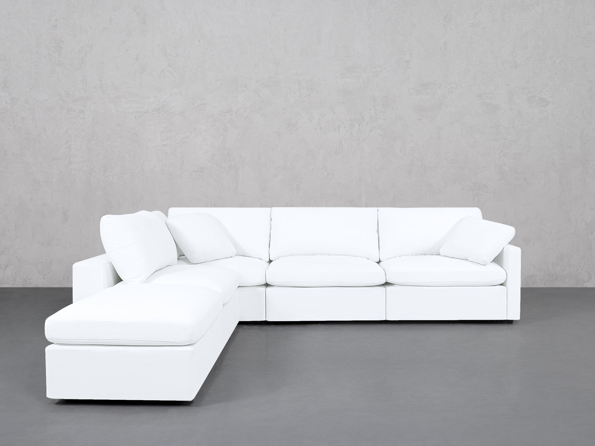 5-Seat Modular Corner Lounger Sectional (Thin Arms)