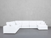 7-Seat Modular Chaise Corner Sectional (Thin Arms)