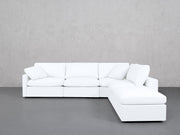5-Seat Modular Corner Right Lounger Sectional (Thin Arms)