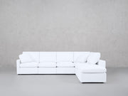 6-Seat Modular Corner Right Lounger Sectional (Thin Arms)