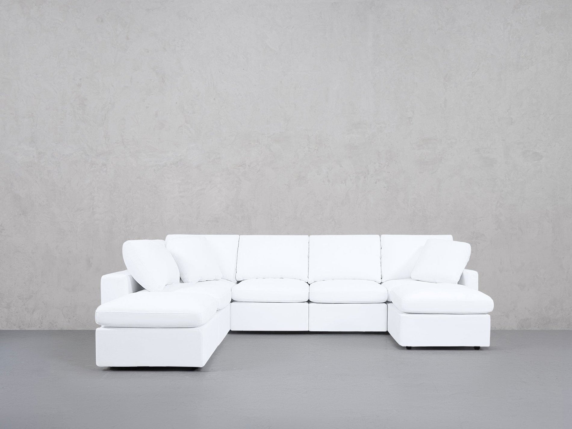 7-Seat Modular Chaise Corner Right Lounger Sectional (Thin Arm)