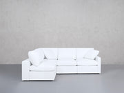 4-Seat Modular Open Corner Sectional (Thin Arms)