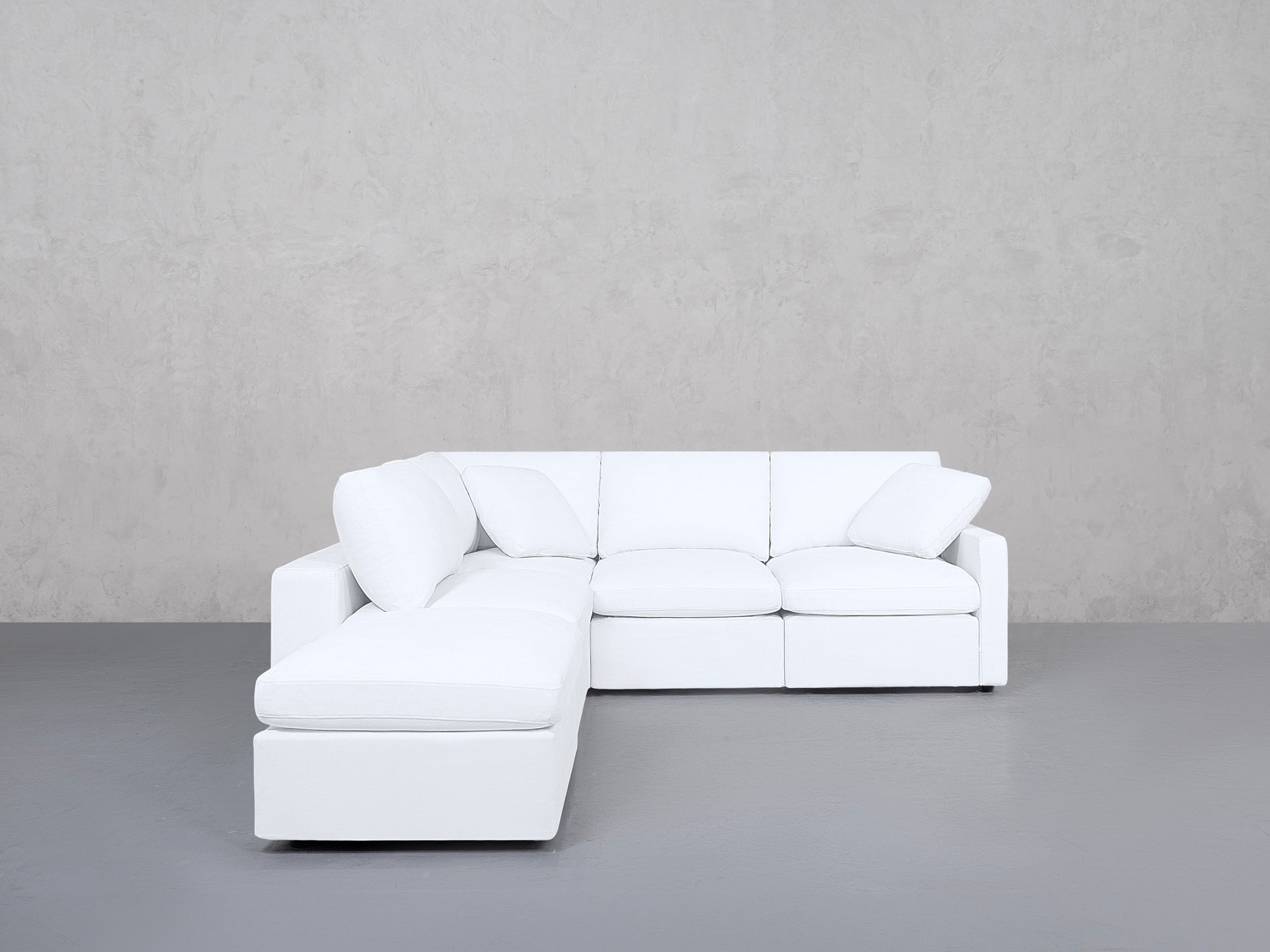 5-Seat Modular Corner Lounger Sectional (Thin Arms)