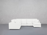 7-Seat Modular Chaise Corner Sectional (Thin Arms)