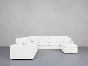 7-Seat Modular Chaise Corner Sectional (Thin Arms)