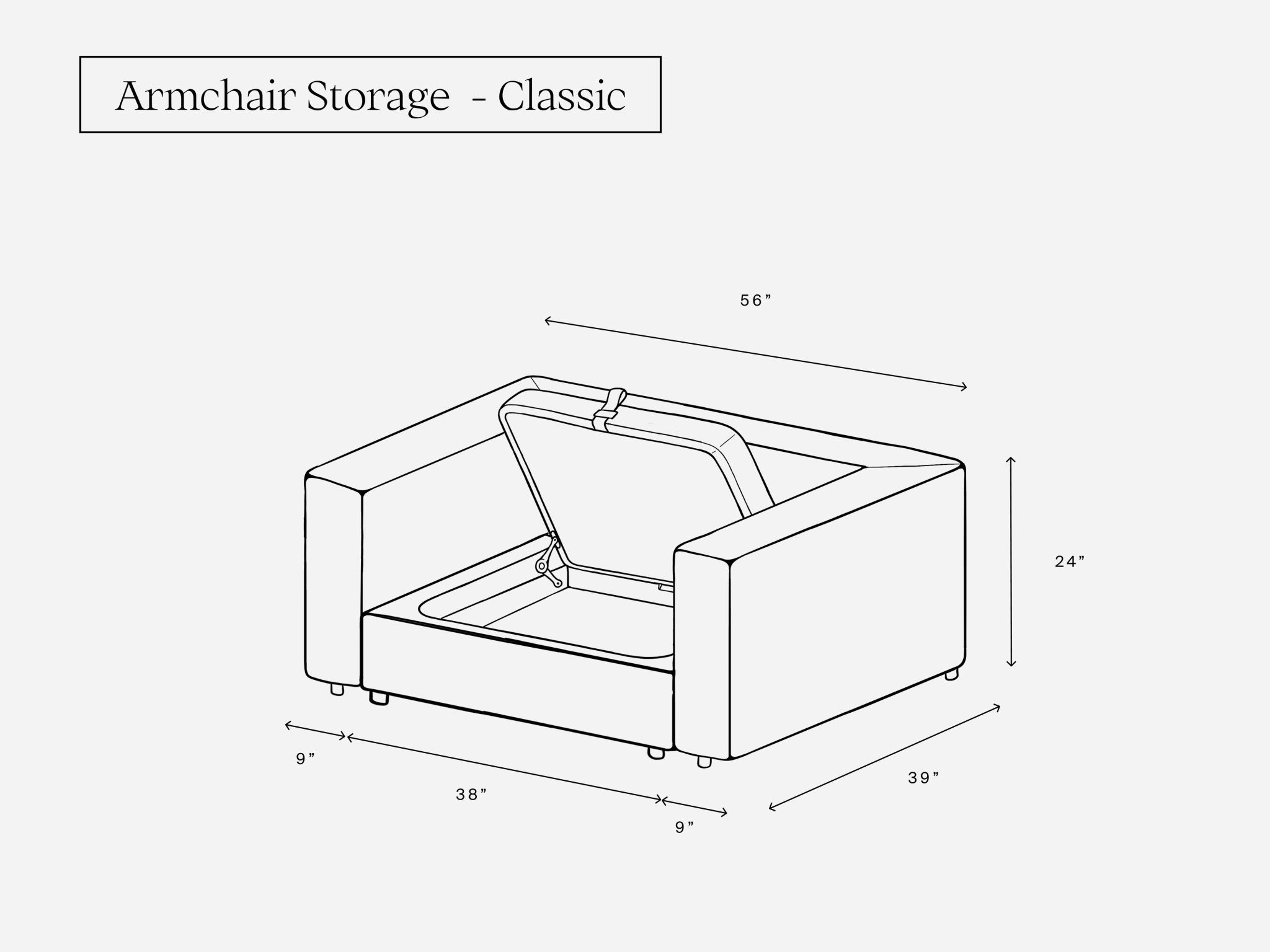 Armchair Storage Add - On - 7th Avenue