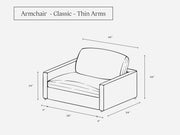 Armchair Thin Arms (Storage) - 7th Avenue