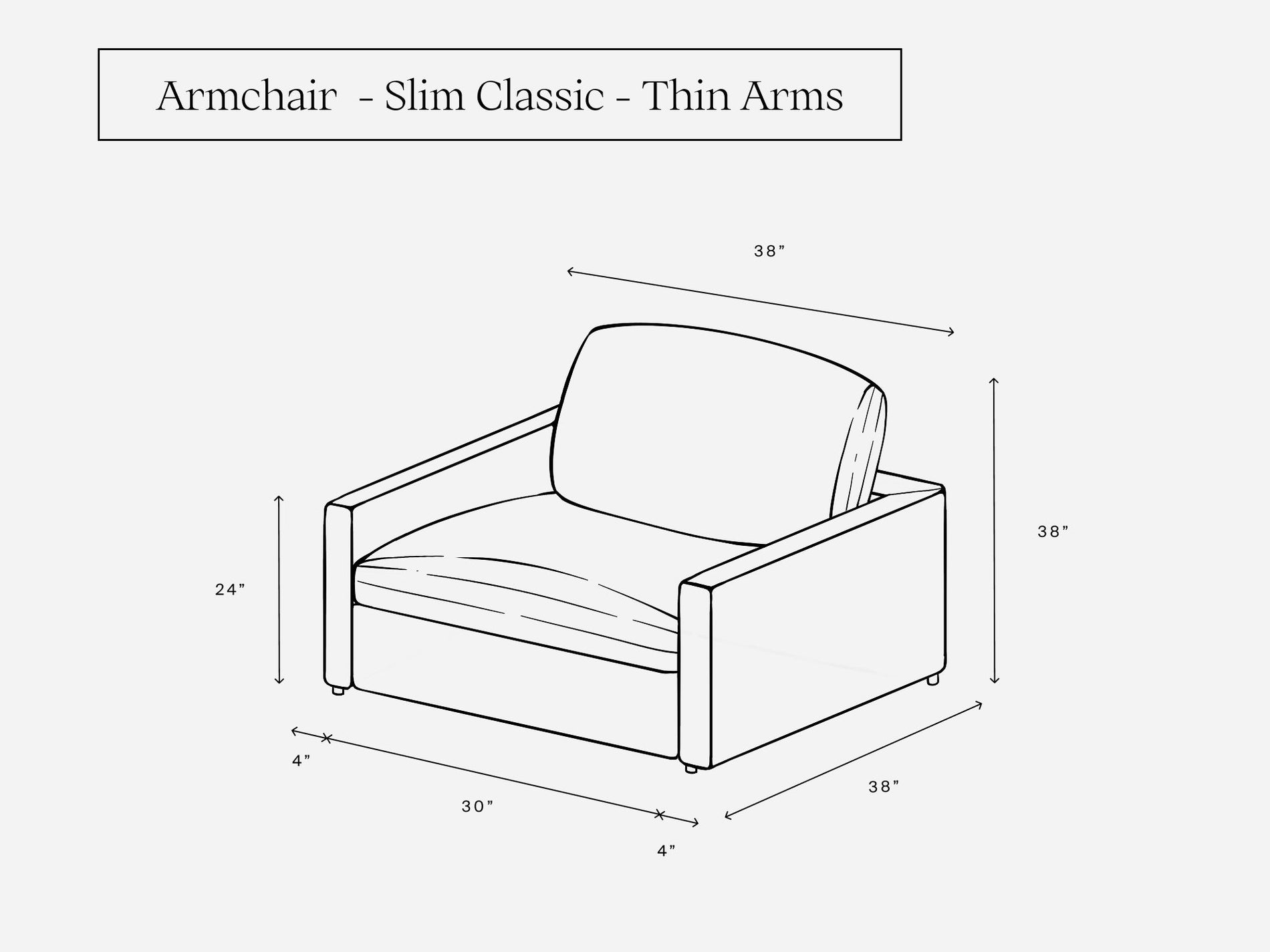 Armchair Thin Arms (Storage) - 7th Avenue