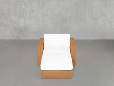 Armchair with Ottoman Teak Outdoor - 7th Avenue
