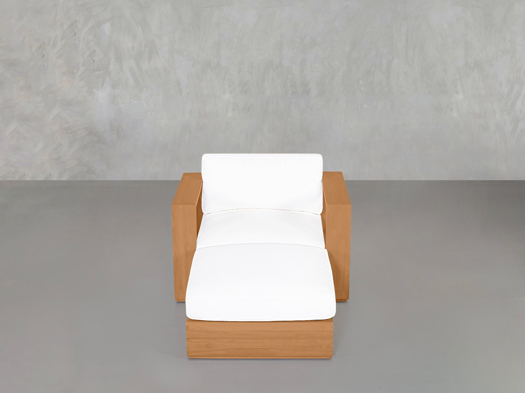 Armchair with Ottoman Teak Outdoor - 7th Avenue