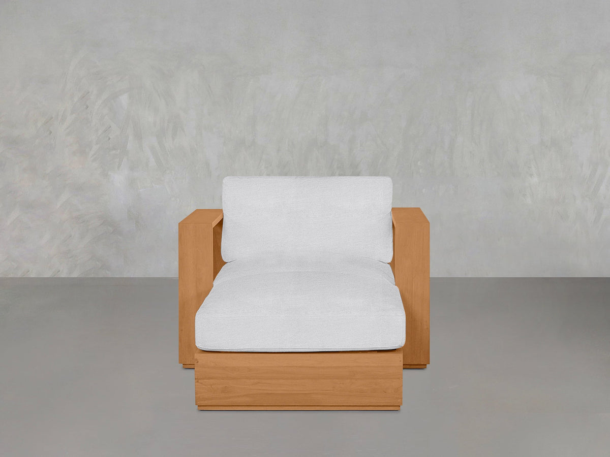 Armchair with Ottoman Teak Outdoor - 7th Avenue