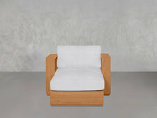 Armchair with Ottoman Teak Outdoor - 7th Avenue