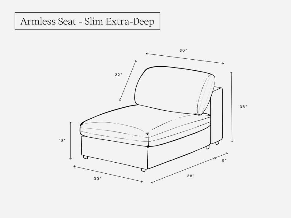 Armless Seat (Slim) - 7th Avenue