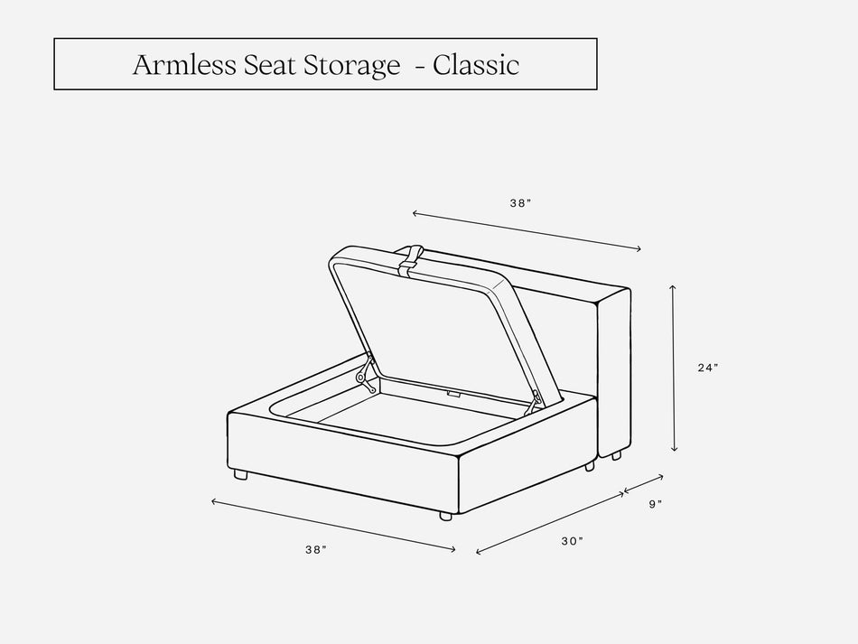 Armless Seat (Storage) - 7th Avenue